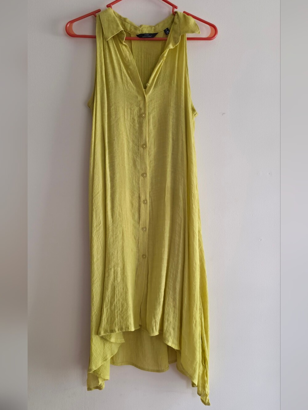 Bright Yellow-Green Flowy Light Dress